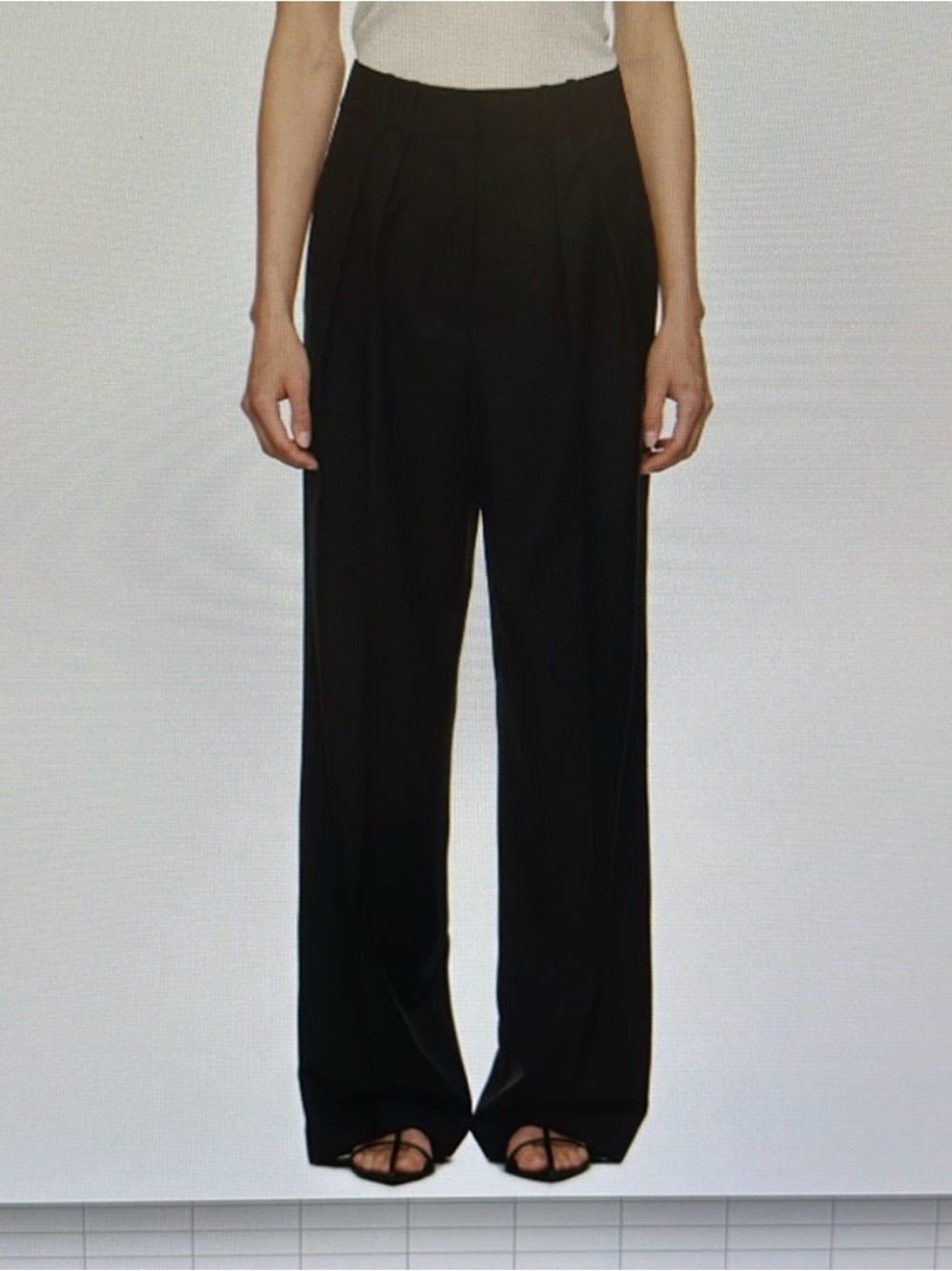SIR the label Black High-Rise Wide-Leg Trousers